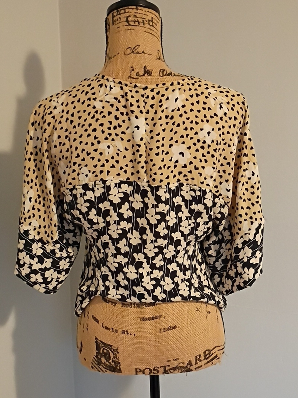 Cabi Patterned Two-Piece Dress Set in Black, White & Rust Floral - Picture 8 of 9